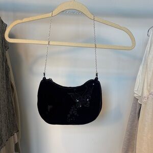 Elegant Black Velvet Women's Bag